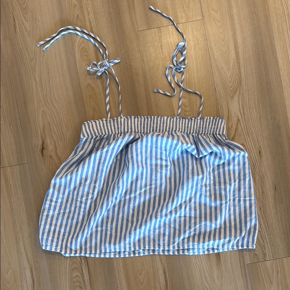 Levi's Blue and White Striped Women's Top